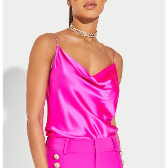 Generation Love Bailey Crystal Strap Cami Hot Pink size Small - Picture 1 of 9